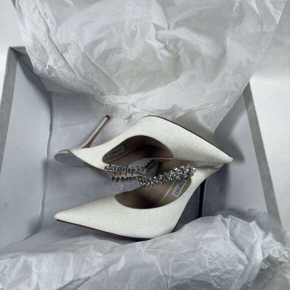 Jimmy Choo Bing 100 Satin Pump - Picture 3 of 14